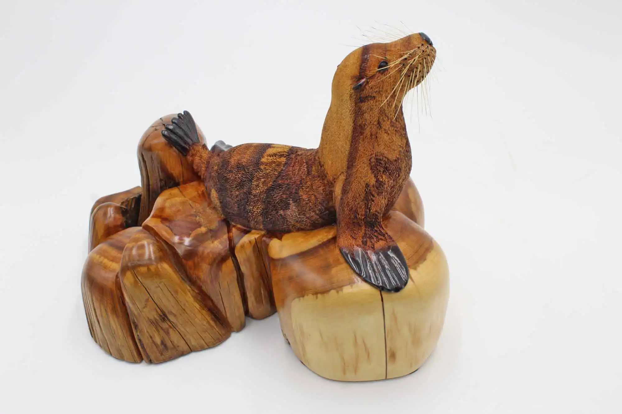 Spelted Sea Lion woodcarving sculpture
